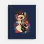 Skeleton Fox-none stretched canvas-ricolaa