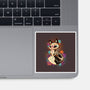 Skeleton Fox-none glossy sticker-ricolaa