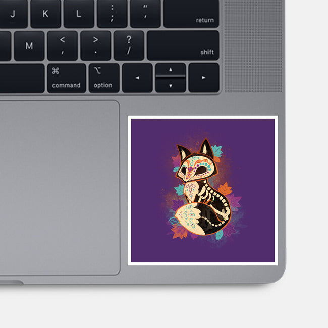 Skeleton Fox-none glossy sticker-ricolaa