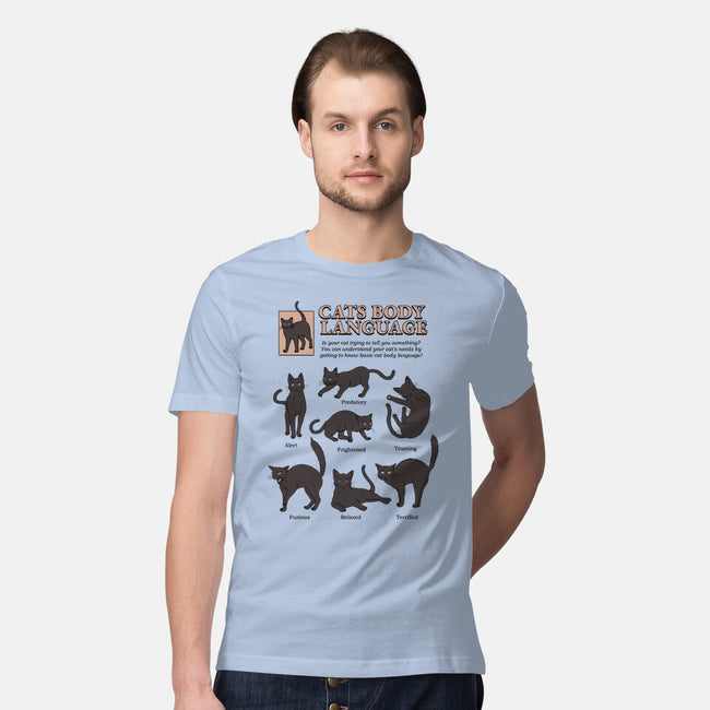 Cats Body Language-mens premium tee-Thiago Correa