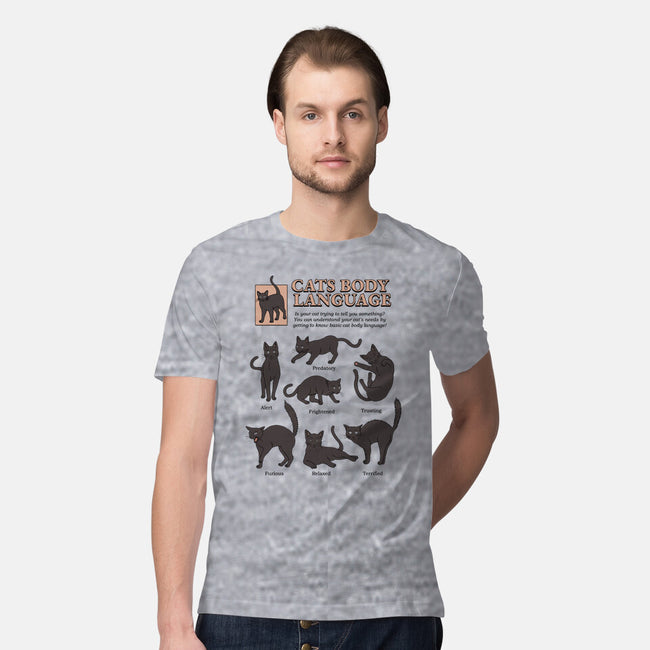 Cats Body Language-mens premium tee-Thiago Correa