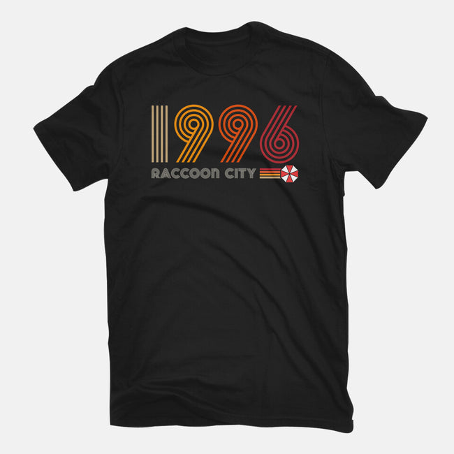 Raccoon City 1996-womens fitted tee-DrMonekers