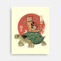 Catana On Turtle-none stretched canvas-vp021