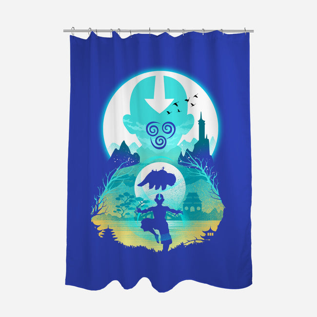 Airbender Landscape-none polyester shower curtain-dandingeroz