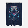 Beast Breathing Swordsman-none polyester shower curtain-Logozaste