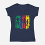 Space Bounty Hunter Crew-womens v-neck tee-DrMonekers