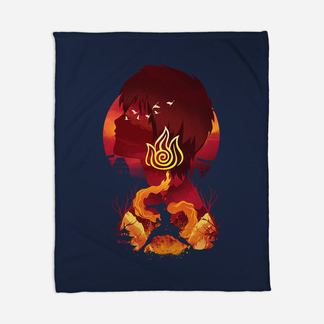 Fire Nation Landsacape-none fleece blanket-dandingeroz