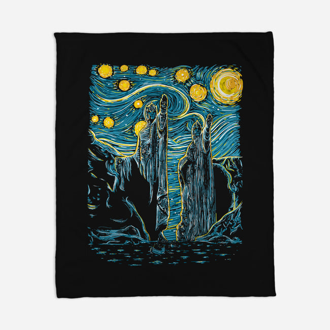 Starry Argonath-none fleece blanket-retrodivision