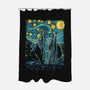 Starry Argonath-none polyester shower curtain-retrodivision