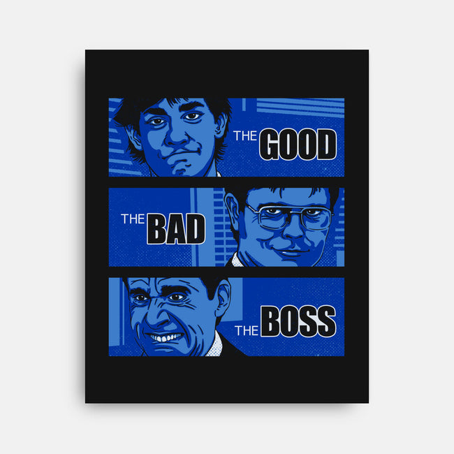 The Good, The Bad And The Boss-none stretched canvas-Getsousa!