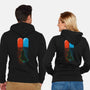 Red Pill Blue Pill-unisex zip-up sweatshirt-Wookie Mike
