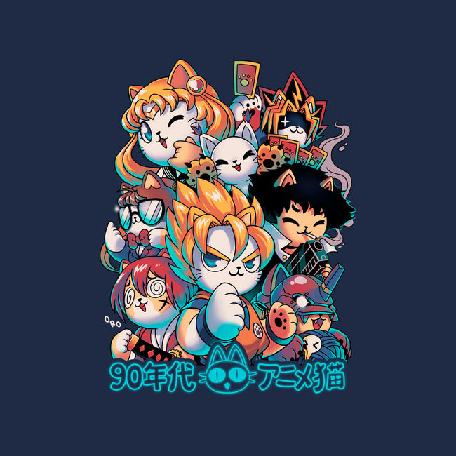 90's Anime Neko-none polyester shower curtain-Corgibutt