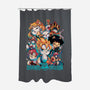90's Anime Neko-none polyester shower curtain-Corgibutt