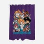 90's Anime Neko-none polyester shower curtain-Corgibutt
