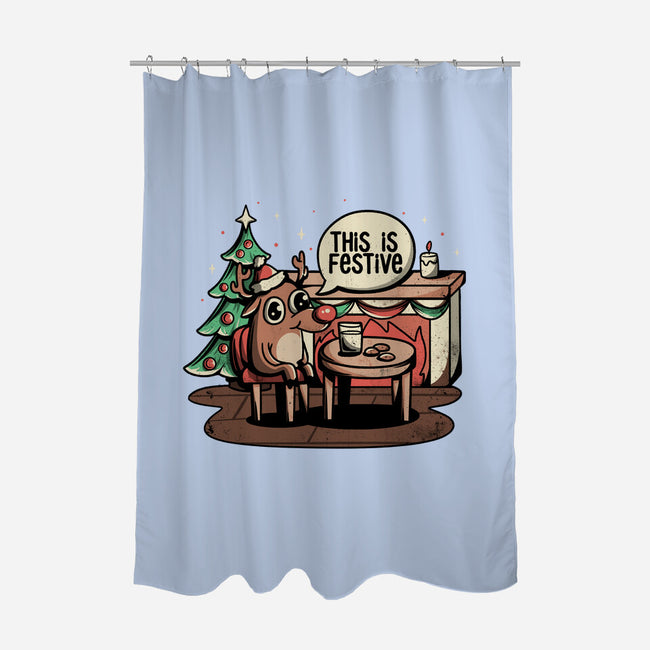 This Is Festive-none polyester shower curtain-eduely