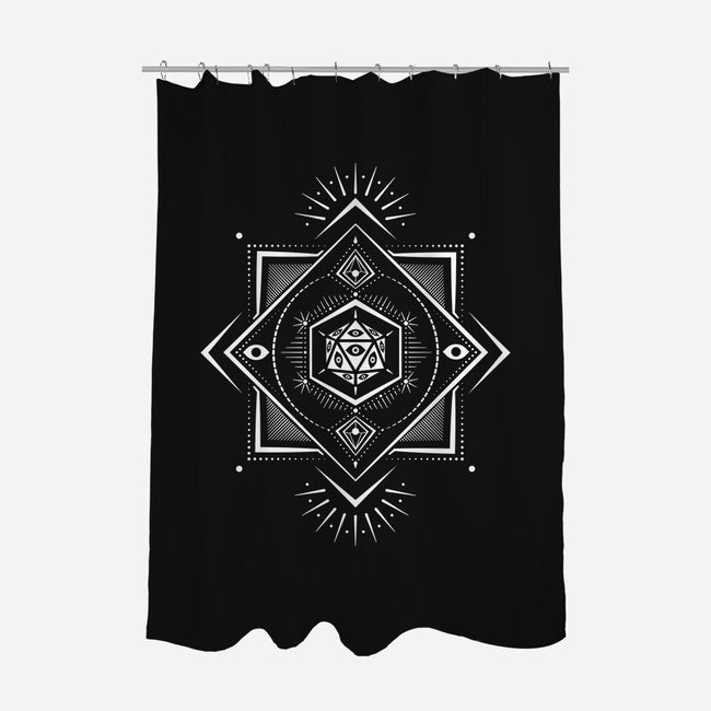 The Eye D20-none polyester shower curtain-ShirtGoblin