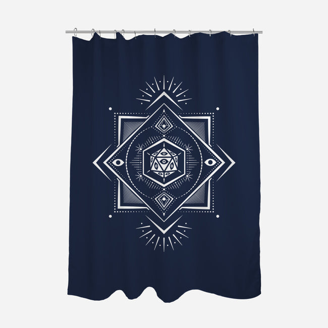 The Eye D20-none polyester shower curtain-ShirtGoblin