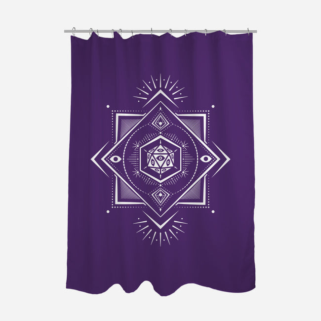 The Eye D20-none polyester shower curtain-ShirtGoblin