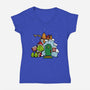 Grinch Nuts-womens v-neck tee-Boggs Nicolas