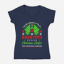 Plaza Invite-womens v-neck tee-rocketman_art