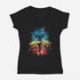 Chibi Moon Storm-womens v-neck tee-kharmazero