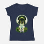 Earthbender Landscape-womens v-neck tee-dandingeroz