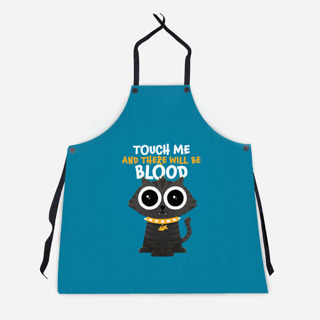 Touch Me And There Will Be Blood-unisex kitchen apron-zawitees