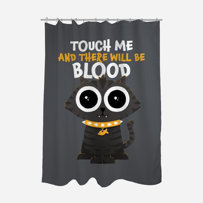 Touch Me And There Will Be Blood-none polyester shower curtain-zawitees