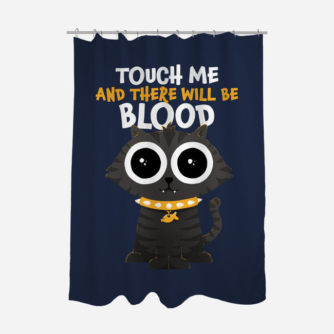 Touch Me And There Will Be Blood-none polyester shower curtain-zawitees