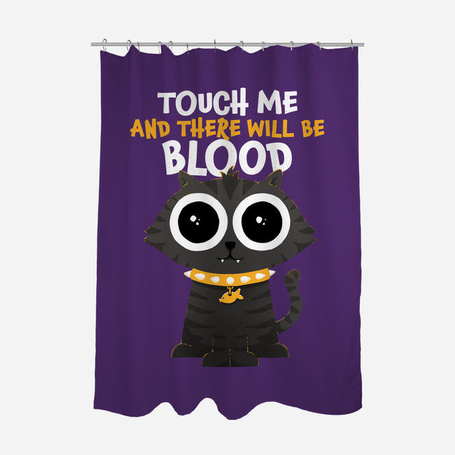 Touch Me And There Will Be Blood-none polyester shower curtain-zawitees