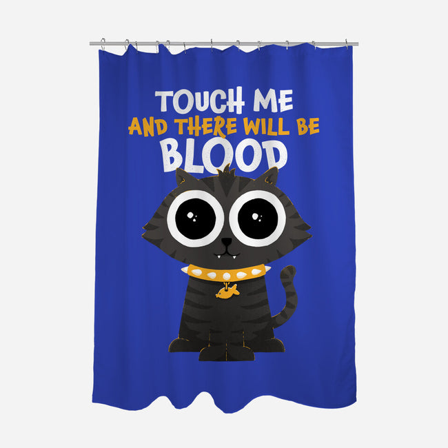 Touch Me And There Will Be Blood-none polyester shower curtain-zawitees