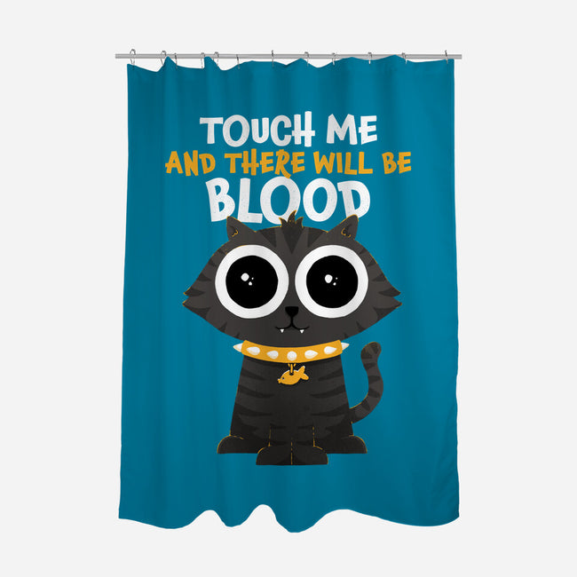 Touch Me And There Will Be Blood-none polyester shower curtain-zawitees