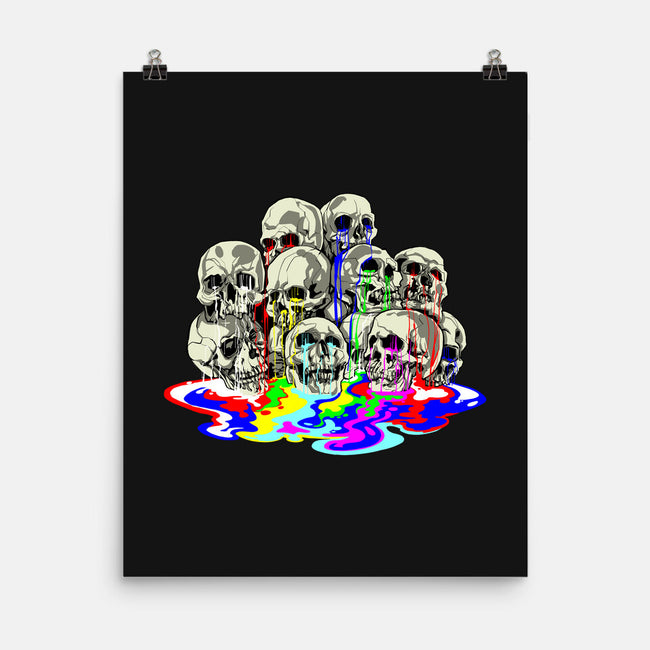 Melting Skulls-none matte poster-zascanauta