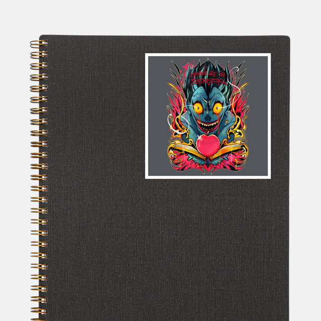 Humans Are So Interesting-none glossy sticker-Kabuto Studio