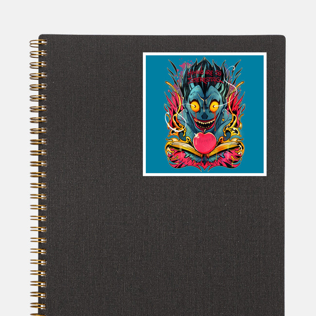 Humans Are So Interesting-none glossy sticker-Kabuto Studio