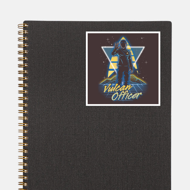 Retro Vulcan Officer-none glossy sticker-Olipop