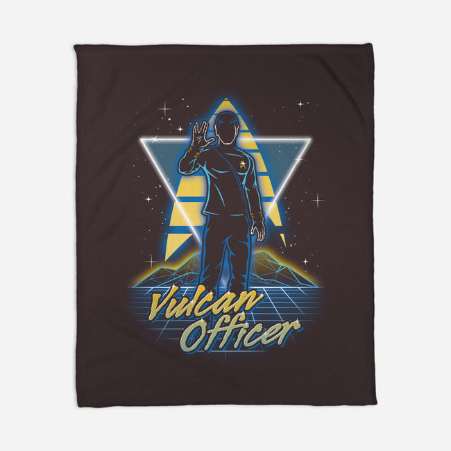 Retro Vulcan Officer-none fleece blanket-Olipop