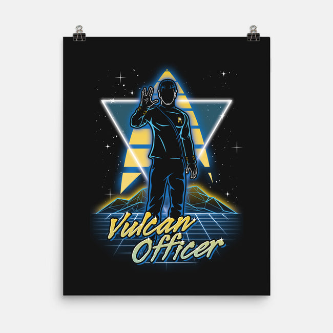 Retro Vulcan Officer-none matte poster-Olipop