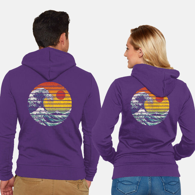Freak Wave-unisex zip-up sweatshirt-NMdesign