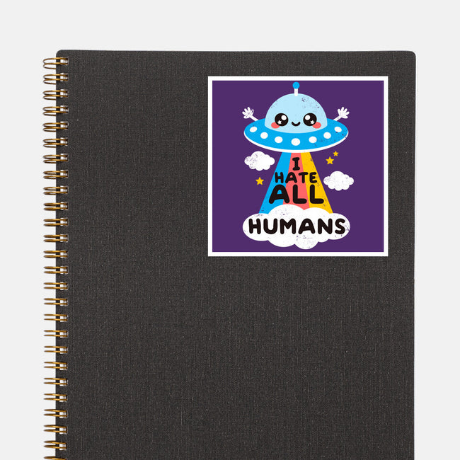 I Hate All Humans-none glossy sticker-NemiMakeit