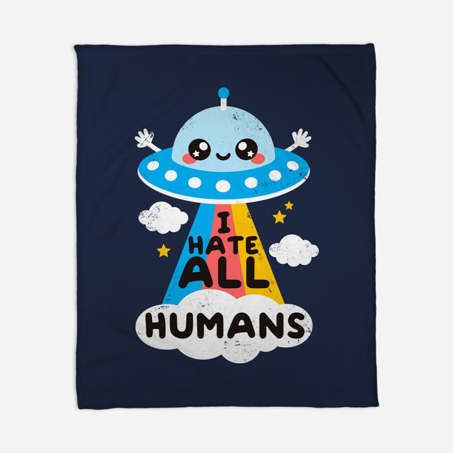 I Hate All Humans-none fleece blanket-NemiMakeit