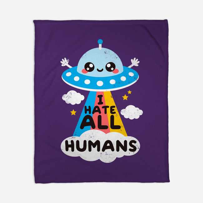 I Hate All Humans-none fleece blanket-NemiMakeit