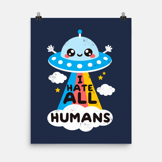 I Hate All Humans-none matte poster-NemiMakeit