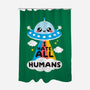 I Hate All Humans-none polyester shower curtain-NemiMakeit