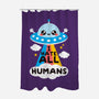 I Hate All Humans-none polyester shower curtain-NemiMakeit