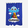 I Hate All Humans-none polyester shower curtain-NemiMakeit
