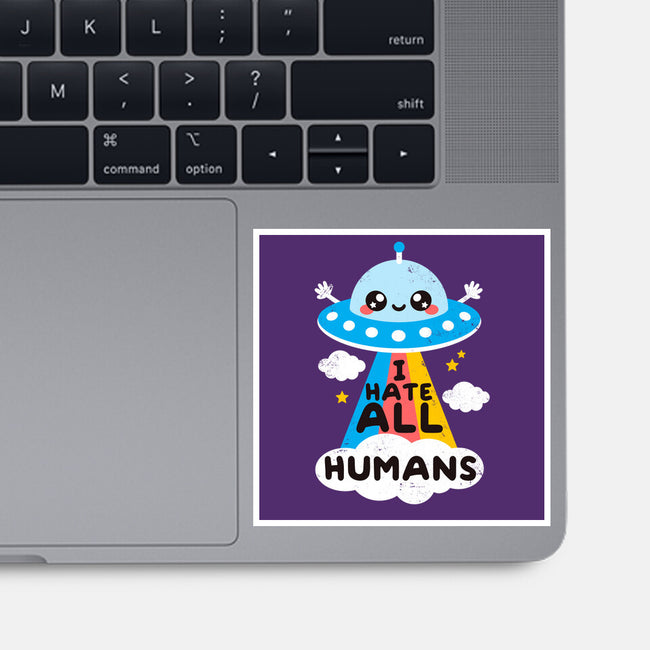 I Hate All Humans-none glossy sticker-NemiMakeit