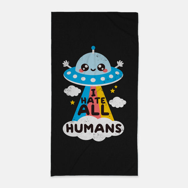 I Hate All Humans-none beach towel-NemiMakeit