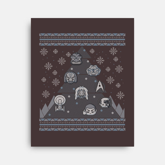 Trekkie Christmas Tree-none stretched canvas-xMorfina