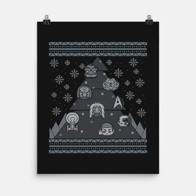 Trekkie Christmas Tree-none matte poster-xMorfina